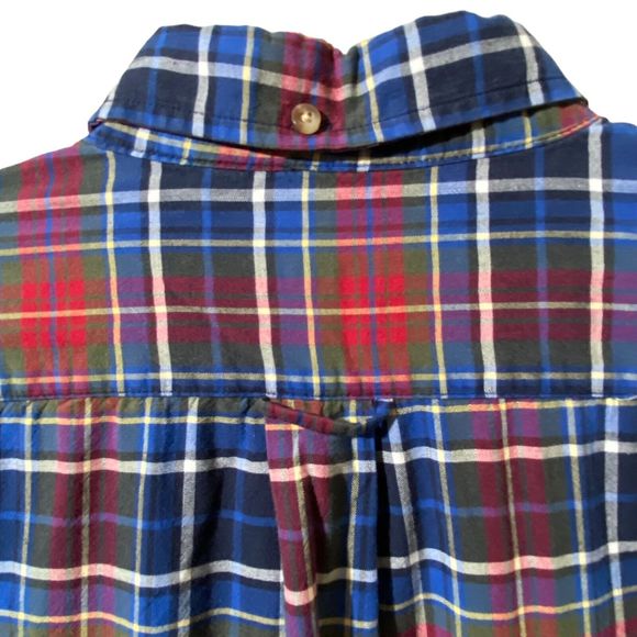 IZOD Heritage Tartan Red/Blue/Green/White Plaid Long Sleeve Button Down Men’s XL - Picture 5 of 12